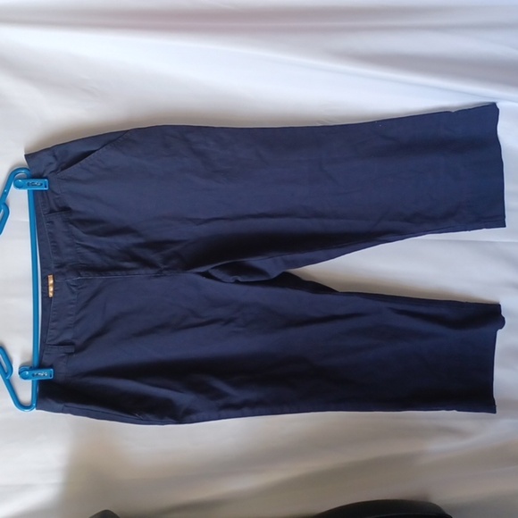 Northcrest Blue Cotton Capri Pants - Picture 1 of 7
